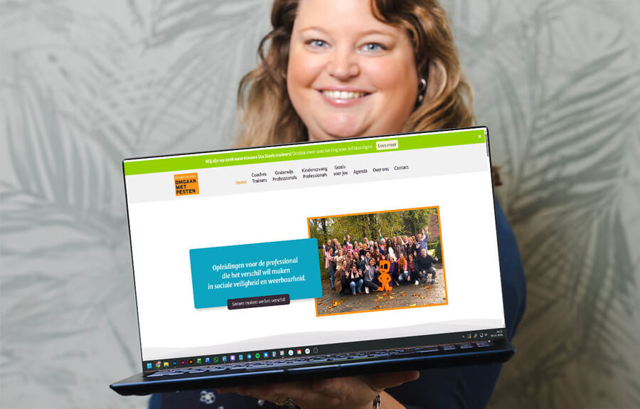 omgaan met pesten branding werkboeken website en marketingmaterialen
